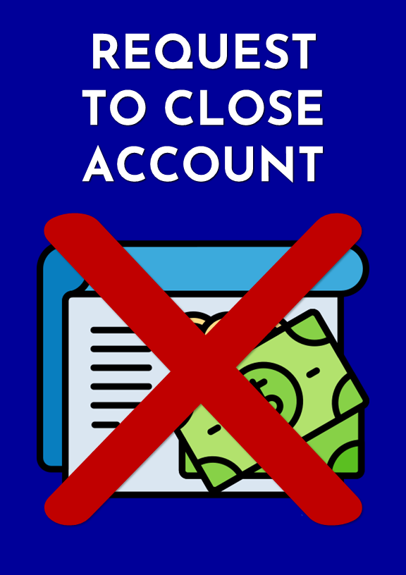request to close account icon 