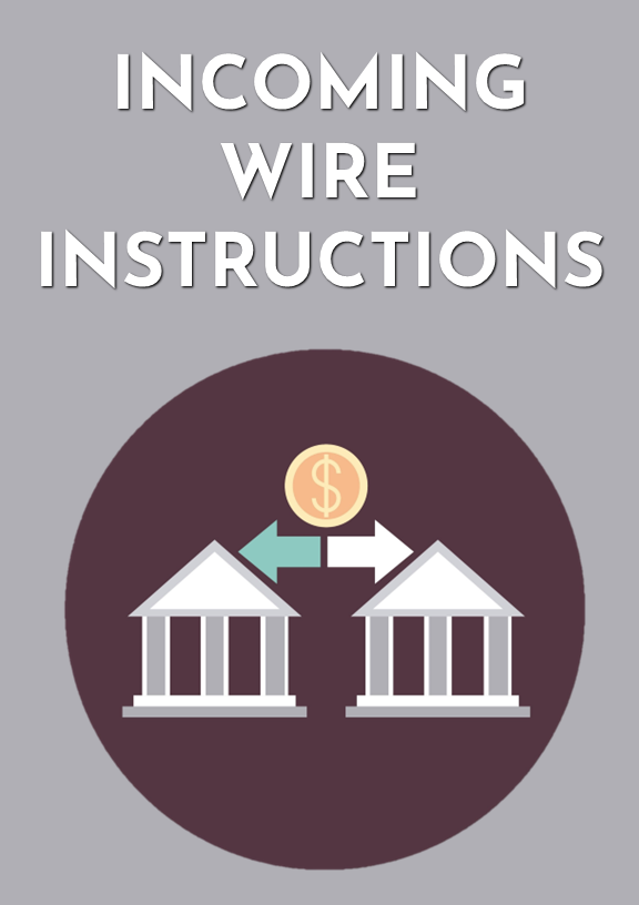 incoming wire instructions icon rev
